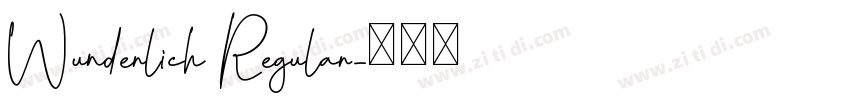 Wunderlich Regular字体转换